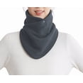 thumbnail image 4 of Women's Warm Neck Scarf Thick Fleece Windproof Buttons Outdoor Scarves for Skiing Cycling Dark Gray Free Size, 4 of 5