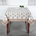 thumbnail image 2 of Mantel Ridhi Buta Peach de algodón estampado a mano, 305 x 203 cm, 2 of 9