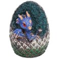 thumbnail image 6 of YAHHU Blue Dragon Baby Egg Resin Decorative Figurine Vivid Cute Magic Animal Knick-Knacks for Living Room Home Garden Decor 7.09 inches / 18 cm, 6 of 9