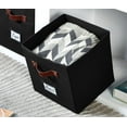 thumbnail image 4 of DECOMOMO Bacs de Rangement Cubiques, Cubes de Rangement avec Poignées, Ensemble de 6, Noir, 4 of 6