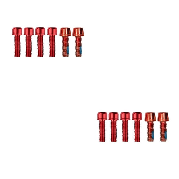 Tornillo de vástago Greeniant 6 piezas Acero inoxidable Rojo M5x4 M6x2