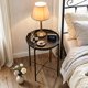 thumbnail image 1 of Buro Mesa de Centro Blanca con Bandeja Mesa Auxiliar de Metal,Negro FurnitureR Moderno, 1 of 8