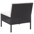 thumbnail image 5 of vidaXL Garden Lounge Set Black PE rattan Medium Modular, 5 of 6