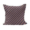 thumbnail image 1 of Prehistoric Country Fluffy Throw Pillow Cushion Cover, Patriotic Star Pattern in Diagonal Stripes National Theme Print, Decorative Square Accent Pillow Case, 24" x 24", Navy Coral Cream, by Ambesonne, 1 of 5