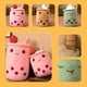 thumbnail image 4 of Juguete de peluche de té de la leche con perlas, muñeca bonita con taza de té de fresa, muñeca curativa creativa Meser Meser Juguetes-77, 4 of 7