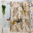 thumbnail image 3 of Vintage Bee Long Shower Curtain Set, Waterproof Shower Curtains for Bathroom, Vintage Brown Tree Branch Washable Fabric Cloth Bath Curtain for Bathtub Decoration with Hooks 72x84 Inches, 3 of 9