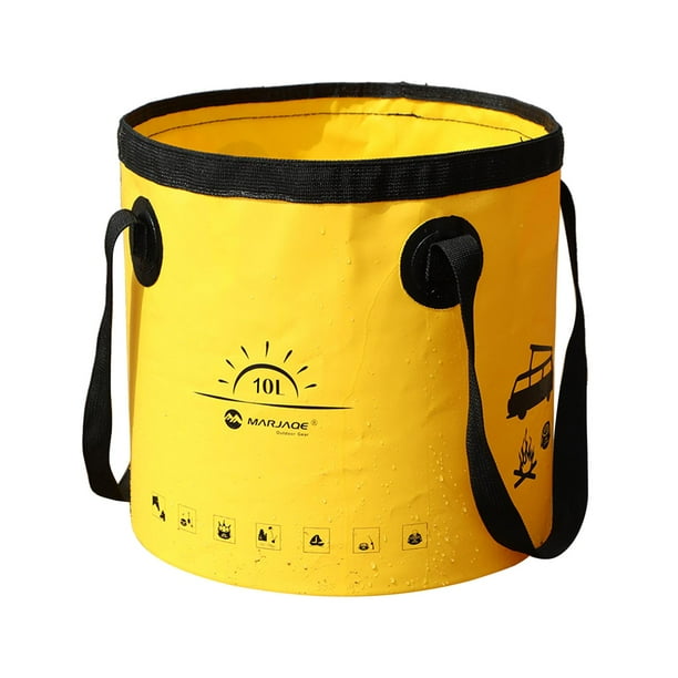 Contenedor de agua plegable portátil para exteriores, ideal para viajes y acampadas. 10L