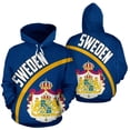 thumbnail image 4 of Sudadera con capucha y estampado 3D del emblema nacional de Suecia, sudadera con bandera sueca de manga larga para hombre, ropa de moda, jersey, tops, ropa, 4 of 5