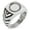 Silver, variant on Stainless Steel Greek Mythology Ouroboros Chevron Pattern Biker Style Polished Ring