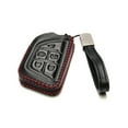 thumbnail image 2 of Vitodeco Genuine Leather Smart Key Fob Case Compatible for Cadillac CT4 2020 - 2025, Cadillac CT5 2020 - 2025, Cadillac Lyriq 2023 - 2025 (5-Button, Black/Red), 2 of 5