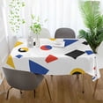 thumbnail image 3 of Yayeee Tablecloths 54" x 54" Rectangle Wrinkle Resistant Party Table Cover, Black Simple Shapes, 3 of 8