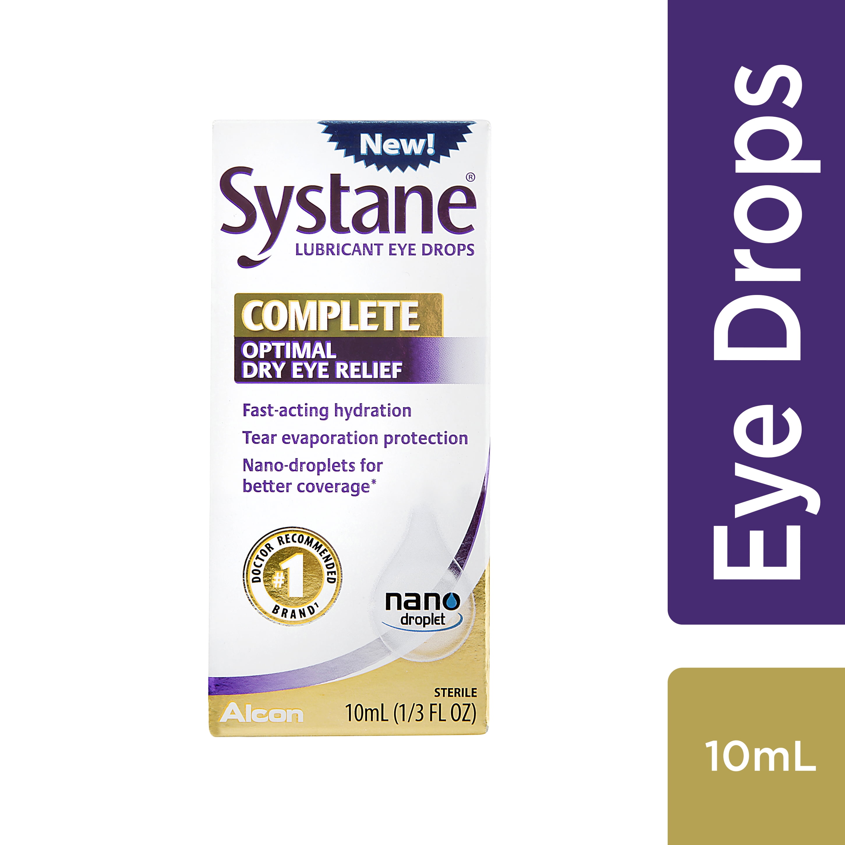 SYSTANE COMPLETE Lubricant Eye Drops for Dry Eye Symptom Relief, 10ML