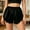Black, variant on Women's Satin Pajama Shorts with Side Slit, Ruffled Casual Sleep Shorts