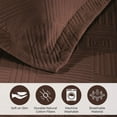 thumbnail image 3 of Superior Geometric Fret Cotton Decorative Bedspread and Sham Set, Queen, Cappuccino, 3 of 9