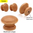 thumbnail image 3 of Pomos de madera para armarios Cangder, de 3,3 cm de diámetro y 2,6 cm de altura, 20 unidades, 3 of 8