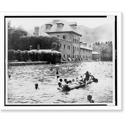 Historic Print, The swimming pool, Glenwood Springs, Colo..Photo by L.C.(?) McClure, Denver., 16" x 20"