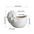 thumbnail image 5 of AOOOWER Ceramic Conch Shape Candle Tray Easy Cleaning Coastal Theme Succulents Pot Decors, 5 of 10