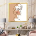 thumbnail image 3 of Designart 'One Line Portrait of Afro American Woman II' Modern Framed Art Print, 3 of 4