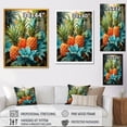 thumbnail image 4 of Designart "Tropical Pineapple Paradise Green & Blue I" Food & Beverage Canvas Wall Art - Traditional Green Fruits Living Room Canvas Art, 4 of 6