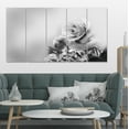 thumbnail image 1 of Rose Noir et Blanc au Printemps. - Impression sur Toile Florale, 1 of 4