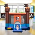 thumbnail image 3 of Gymax Pirate Themed Inflatable Bounce Castle with Large Jumping Area & 735W Blower, 3 of 10
