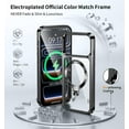 thumbnail image 6 of JETeacka CD Metal Ring & Invisible 360° Spin Stand Magnetic Case for iPhone 17 Pro Electroplated Bumper Compatible with MagSafe Slim Clear Cover-Black, 6 of 7