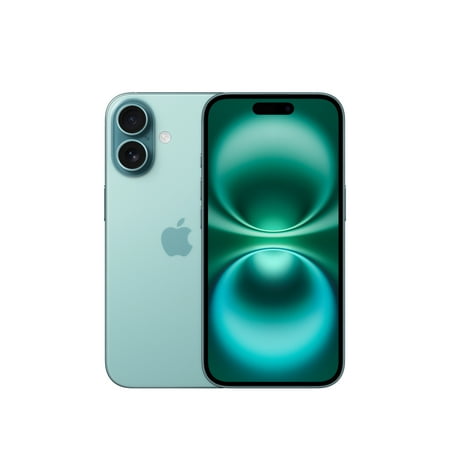 Straight Talk Apple iPhone 16, 128GB, Teal - Prepaid Smartphone [Locked to Straight Talk]