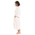 thumbnail image 4 of TexereSilk Women's Luxury Terry Cloth Bathrobe - Soft Modal & Organic Cotton (Natural White, Large/X-Large), 4 of 6