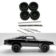 thumbnail image 6 of Colcolo 4 Pieces RC Car Wheels and Tires RC Alloy Car Accessories for 1/64 Scale DIY Black A, 6 of 8