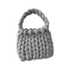 thumbnail image 5 of Bolso de crochet para mujer, bolso de mano informal, ligero, para compras, cartera de mano, hecho a mano gris, 5 of 9