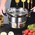 thumbnail image 1 of Multipurpose Stainless Steel Saucepan, Kitchen Cookware for Frying & Boiling, Large Capacity Soup Pot with Strainer, Multi-Function Kitchen Gadgets for Home Cooking & Kitchen Essentials, 1 of 7