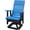 Black, Blue, variant on DutchCrafters Modern Horizontal Slat High Back Poly Adirondack Swivel Glider Outdoor Patio Chair