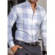 thumbnail image 5 of Camisa Hombre Casual Cuadros Gris Azulados Tiendas Platino, 5 of 5