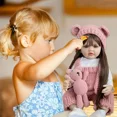 thumbnail image 3 of 55cm 22 Inch Reborn Dolls Realistic Full Silicone Baby Bebe Newborn Girl Doll Princess Toddler Toy Gift, 3 of 6