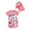 Pink, variant on REDARER Girls Swimwear 2 Piece Set Cute Ice Watermelon Print Bathing Suit with Swim Cap for Baby ,Girls Swimsuit,2-3 Years