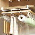 thumbnail image 6 of mtvxesu Kitchen Storage Rack, Single-Tier Hanging Cabinet Organizer With Hooks, Stainless Steel Wall-Mounted Storage Rack, Space-Saving Kitchen Shelf For Cutting Boards Kitchen Storage Rack, 6 of 6