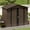 Brown, variant on Uforic 6 Ft x 4 Ft Outdoor Tool Shed with Air Vents & Lockable Doors for Bikes & Tools, Dark Gray