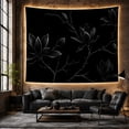 thumbnail image 6 of Black Flower Branches on a Dark Background, Moody Gothic Style for Dark Art Lovers, Floral Wall Decor, Halloween Gift, Tapestry Wall Hanging for Bedroom and Living Room, 6 of 7