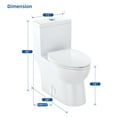 thumbnail image 6 of Ataucjin Elongated Toilet for Bathrooms, One-Piece Toilet with Soft Close Seat, Powerful & Quiet Left Side Trip Lever Flush 1.28 GPF, Ceramic Crisp White 12" Rough-In, 6 of 7