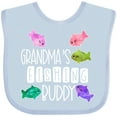 thumbnail image 3 of Inktastic Grandma's Fishing Buddy with Colorful Fish Boys or Girls Baby Bib, 3 of 4