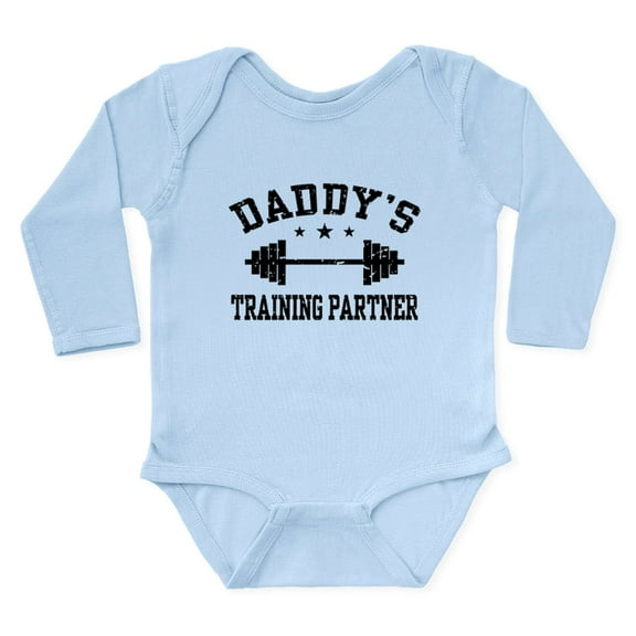 CafePress - Daddy's Training Partner Body Suit - Long Sleeve Cotton Baby Bodysuit