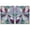 Violet Red Floral Stained Glass, variant on Haosy 2 Panels Rod Pocket Tier Curtains 27 x 24 Light Filtering Privacy Patchwork Semi Sheer for Kitchen Bathroom, Watercolor Blue Purple Palm Leaves