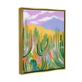 thumbnail image 3 of Stupell Industries Abstract Cactus Plants Desert Dunes Painting Metallic Gold Floating Framed Canvas Print Wall Art, Design by Laura Marr, 3 of 6