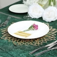 thumbnail image 2 of BalsaCircle 6 Gold Round 15" Dahlia Floral Vinyl PLacemats Wedding Party Decor, 2 of 8
