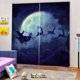 thumbnail image 2 of Cortina de Navidad 2x persianas de cortinas de puerta de ventana con temática de Navidad para la decoración de Navidad 22 # 22 # Magideal Cortina de Navidad, 2 of 5