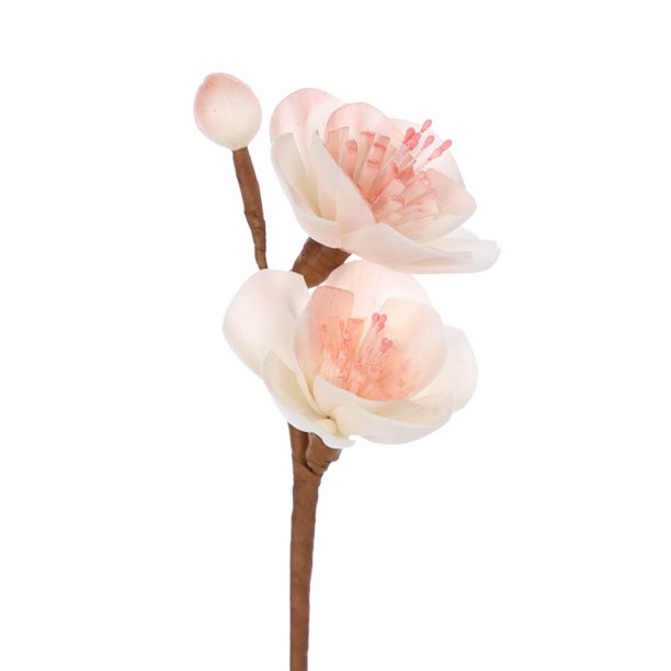 5 capullos de flores artificiales de látex suave para decoración del hogar y la cocina, primavera y jardín, color rosa.