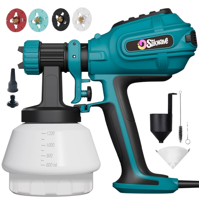 Pistola para pintar eléctrica Slikwave 700W 1200 ml con 4 boquillas