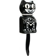 Kit-Cat Clock Limited Edition Classic Black Lady - Cat Clock with Moving Eyes and Tail, Battery Operated Wall Clock, Modern Clock