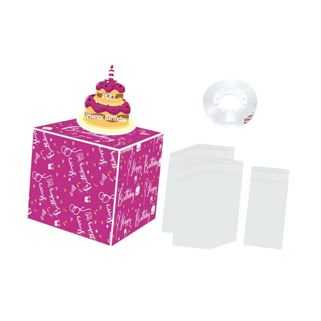 segolike Birthday Money Box for Gift, Gift Pull Out Box, DIY Set Birthday Pull Money Box,