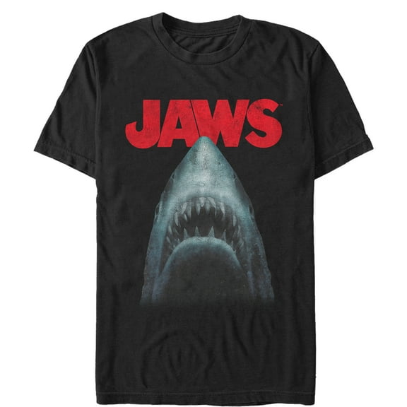 Men's Jaws Shark Teeth Poster Graphic T-Shirt